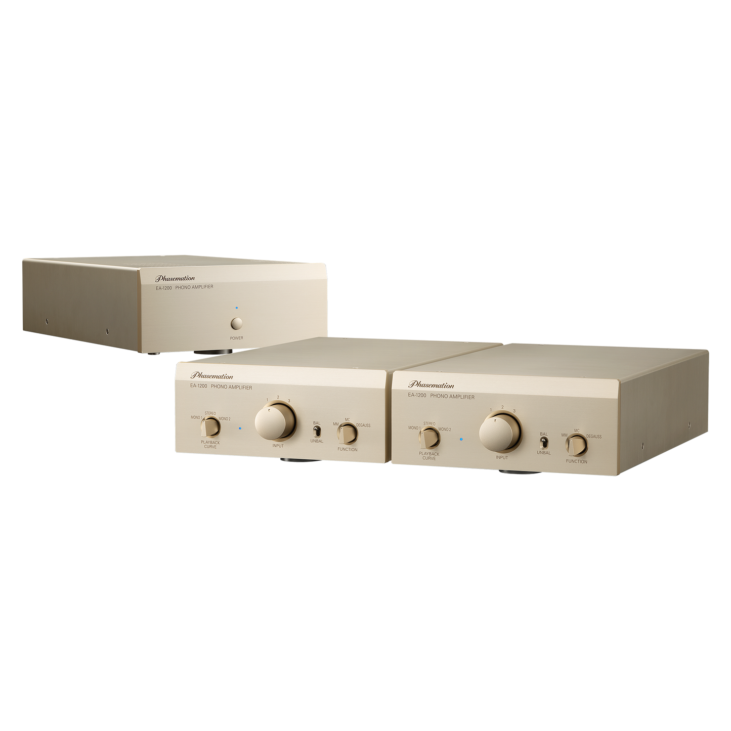 Phasemation EA-1200 Separate Mono Phono EQ Amplifier (3 Boxes)