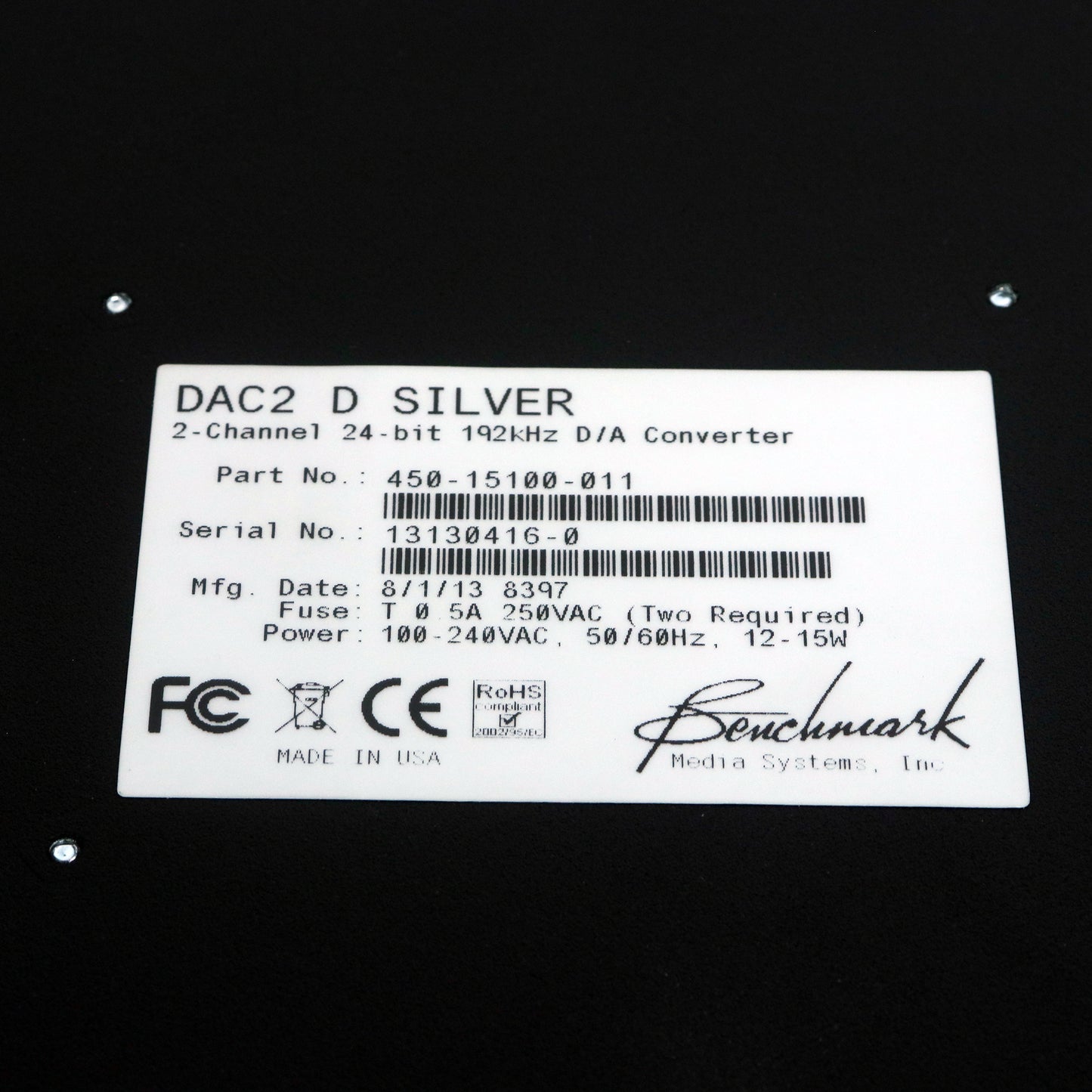 Benchmark DAC2 D (USED)