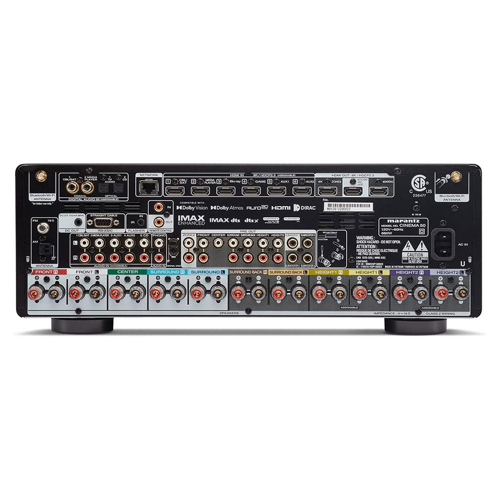 Marantz Cinema 50 9.4 Channel Home Theater AV Receiver w/ Dolby Atmos & Built-in Streaming