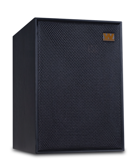 Wharfedale Denton 85 Bookshelf Loudspeaker - Black Oak with cover