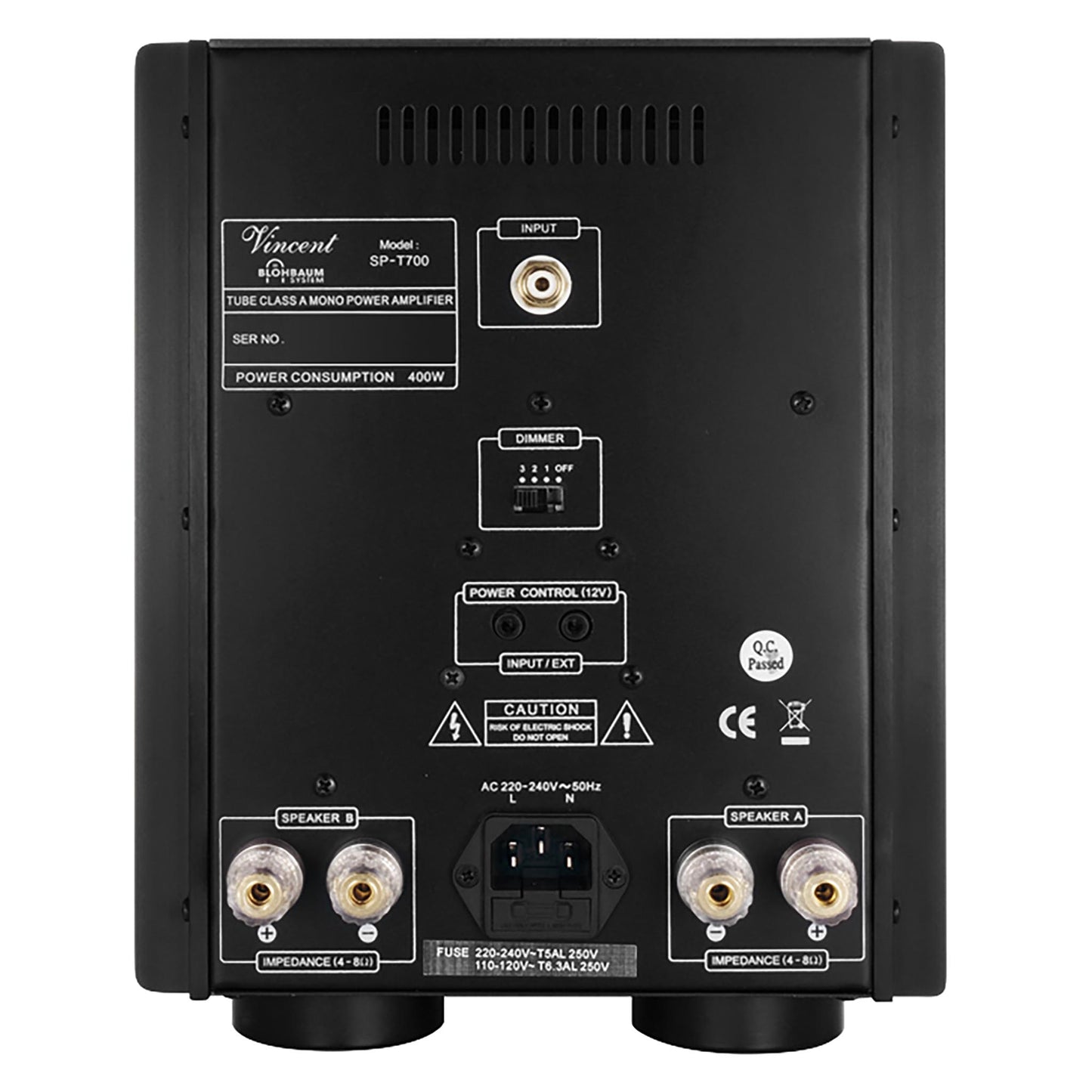 Vincent Audio SP-T700 Tube Hybrid Monoblock Power Amplifier (each)