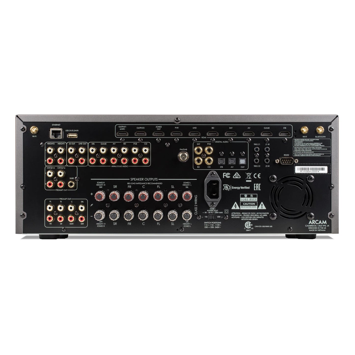 Arcam AVR21 15.2 Pre-Amplifier / 7 Amplifier Channel Class AB AV Receiver