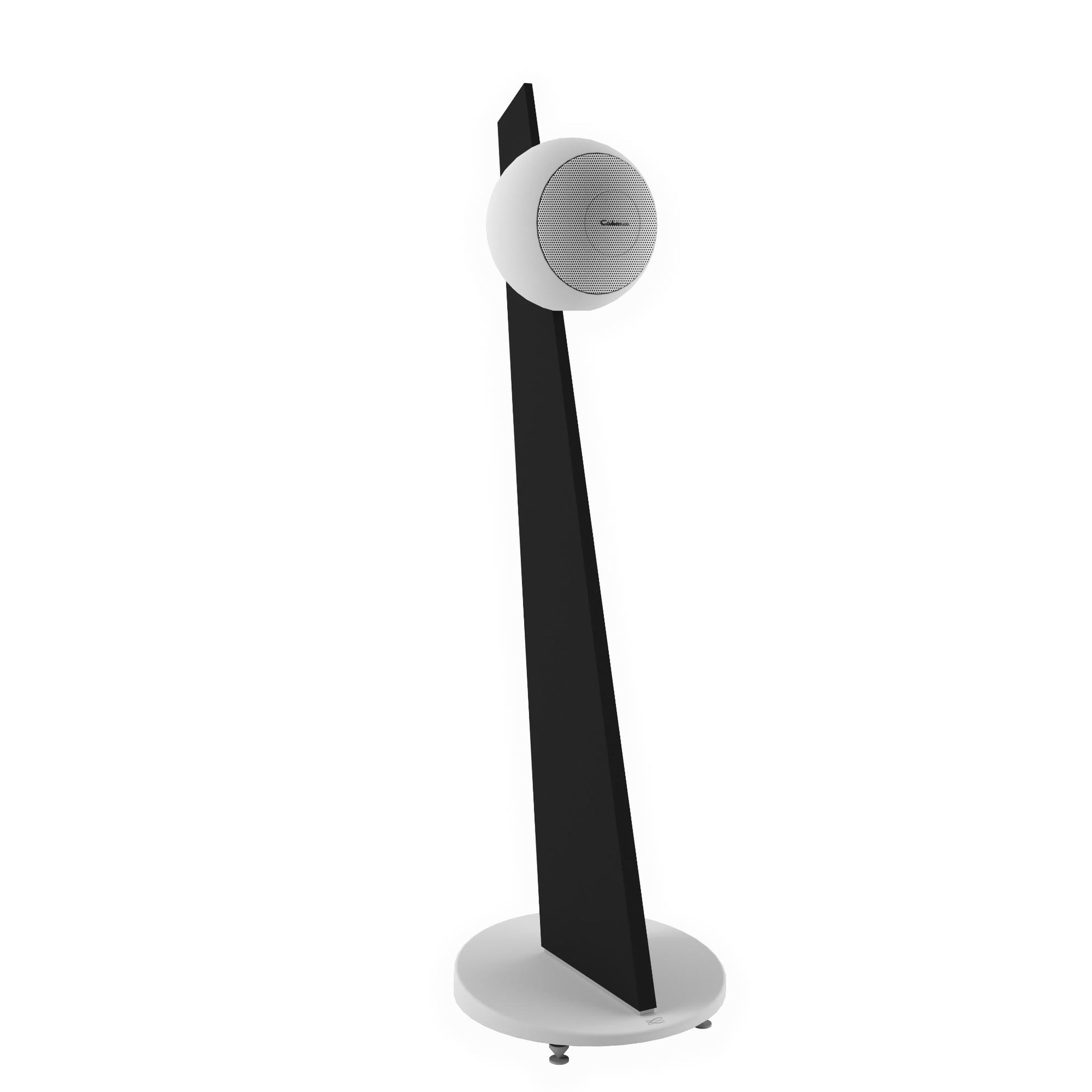 Cabasse Riga2 Loudspeaker - white, black stand 