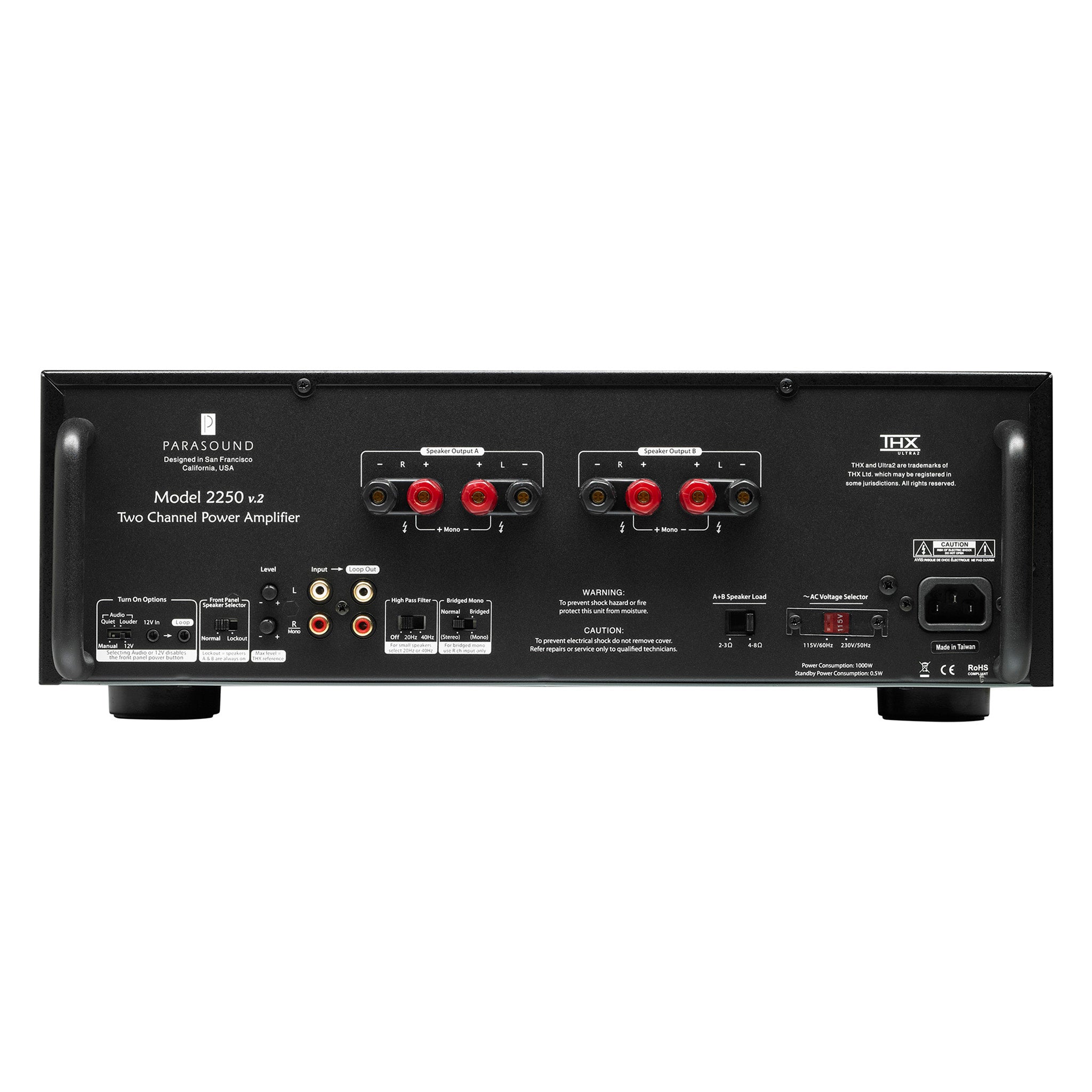 Parasound NewClassic 2250 V.2 Stereo Power Amplifier – Upscale Audio