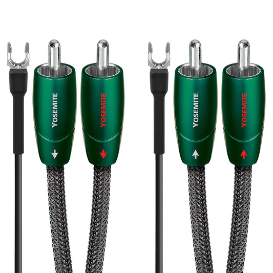 AudioQuest Yosemite Turntable Cable RCA to RCA with Ground