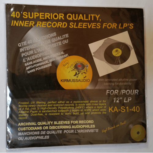 Kirmuss Audio 12” Anti-static Vinyl Record Sleeves